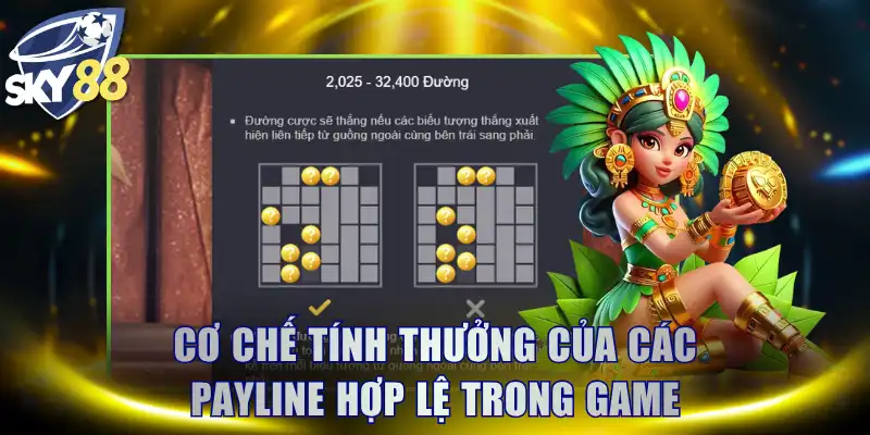 Cơ chế tính thưởng của các payline hợp lệ trong game