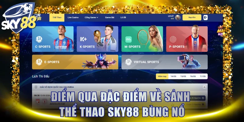 Điểm qua đặc điểm về sảnh thể thao SKY88 bùng nổ